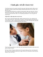 Cảnh giác với sốt virut ở trẻ pot