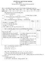 Đề kiểm tra HKII Toán 7