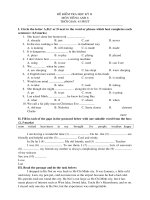 ĐỀ THI HỌC KỲ II LỚP 8