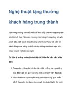 Nghệ thuật tặng thưởng khách hàng trung thành ppt