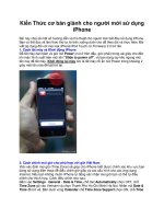 kiến thức cơ bản giành cho người mới sử dụng iphone