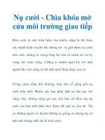 Nụ cười - Chìa khóa mở cửa môi trường giao tiếp doc