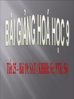 bài giảng hóa 9 Tiết 25 sắt