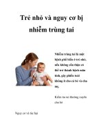 Trẻ nhỏ và nguy cơ bị nhiễm trùng tai pdf