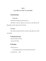 Giáo án địa lý lớp 8 - ĐẶC ĐIỂM CÁC KHU VỰC ĐỊA HÌNH pot