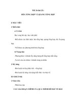 Sinh học 10 - Tiết 26 (bài 25): HÓA TỔNG HỢP VÀ QUANG TỔNG HỢP ppsx