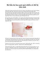 Bà bầu ăn hoa quả quá nhiều có thể bị khó sinh docx