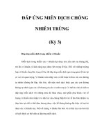 ÐÁP ỨNG MIỄN DỊCH CHỐNG NHIỄM TRÙNG (Kỳ 3) pps