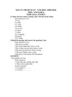 đáp an đề thi hk II lớp 6