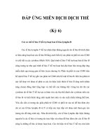 ĐÁP ỨNG MIỄN DỊCH DỊCH THỂ (Kỳ 6) pps