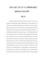 BẮT GIỮ, XỬ LÝ VÀ TRÌNH DIỆN KHÁNG NGUYÊN (Kỳ 1) ppsx