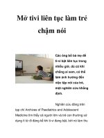 Mở tivi liên tục làm trẻ chậm nói docx