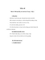 Giáo án Công nghệ lớp 9 - TH lau dầu, tra mỡ các ổ trục ( Tiếp ) docx