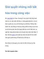 Giải quyết những mối bất hòa trong công việc potx