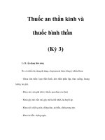 Thuốc an thần kinh và thuốc bình thần (Kỳ 3) potx