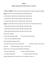 Giáo án Sinh 11 (NC) - KIỂM TRA MỘT TIẾT SINH 11 BAN A VÀ BAN C docx