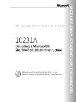 Designing a Microsoft SharePoint 2010 Infrastructure Vol 2 part 1 docx