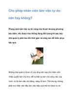 Cho phép nhân viên làm việc tự do: nên hay không? ppsx