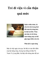 Trẻ đi viện vì cẩn thận quá mức ppt