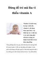Đừng để trẻ mù lòa vì thiếu vitamin A ppsx