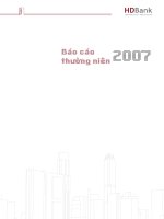 báo cáo thường niên 2007 hdbank ngân hàng của bạn ngôi nhà của bạn