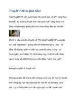 Thuyết trình là giao tiếp! doc