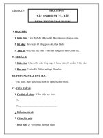 Giáo án công nghệ lớp 7 - THỰC HÀNH XÁC ĐỊNH ĐỘ PH CỦA ĐẤT BẰNG PHƯƠNG PHÁP SO MÀU docx