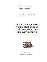 SKKN- Hướng dẫn HS PP báo cáo đề tài nghiên cứu qua bài thực hành