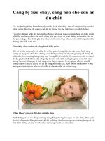 Càng bị tiêu chảy, càng nên cho con ăn đủ chất pdf