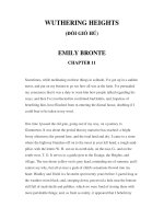 LUYỆN ĐỌC TIẾNG ANH QUA CÁC TÁC PHẨM VĂN HỌC –WUTHERING HEIGHTS (ĐỒI GIÓ HÚ) EMILY BRONTE CHAPTER 11 pptx