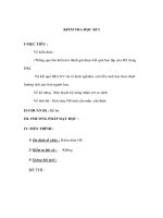 Giáo án Công nghệ lớp 6 - KIỂM TRA HỌC KÌ I ppt