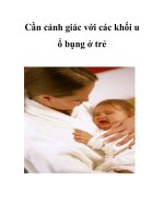 Cần cảnh giác với các khối u ổ bụng ở trẻ ppsx