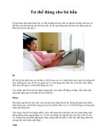 Tư thế đúng cho bà bầu pps