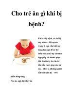 Cho trẻ ăn gì khi bị bệnh? pdf