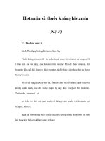 Histamin và thuốc kháng histamin (Kỳ 3) ppt