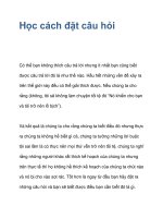 Học cách đặt câu hỏi ppt