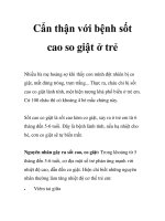 Cẩn thận với bệnh sốt cao so giật ở trẻ pps