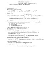 ĐỀ KIỂM TRA HKII  LỚP 11