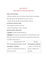 Giáo án địa lý lớp 9 - ĐỊA LÝ DÂN CƯ CỘNG ĐỒNG CÁC DÂN TỘC VIỆT NAM I/MỤC TIÊU BÀI HỌC: - Kiến ppsx