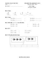 ĐỀ THI TOÁN LỚP 1 GIỮA KỲ 1 09-10