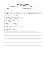 Kiem tra 15 phút Hoa 8 - Lan GK - Kì 2.doc