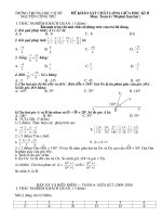 Đề khảo sát chất lượng giữa kì 2 - Toán 6