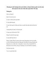 Phương án bồi thường hỗ trợ tái định cư thuộc thẩm quyền của Ủy ban nhân dân quận do Ủy ban nhân dân quận Bình Tân lập doc