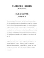 LUYỆN ĐỌC TIẾNG ANH QUA CÁC TÁC PHẨM VĂN HỌC –WUTHERING HEIGHTS (ĐỒI GIÓ HÚ) EMILY BRONTE CHAPTER 25 ppsx