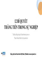 12 bí quyết thăng tiến trong sự nghiệp