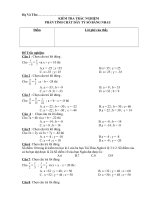 KIEM TRA TRAC NGIEM PHAN TC DAY TY SO BANG NHAU