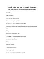 Cấp giấy chứng nhận đăng ký thay đổi, bổ sung lĩnh vực hoạt động của tổ chức khoa học và công nghệ potx