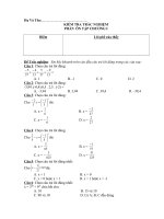 KIEM TRA TRAC NGIEM PHAN ON TAP CHUONG I