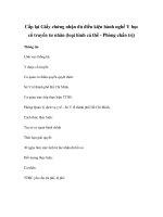 Cấp lại Giấy chứng nhận đủ điều kiện hành nghề Y học cổ truyền tư nhân (loại hình cá thể - Phòng chẩn trị) ppt