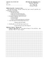 ĐỀ THI TV LỚP 2 GIỮA KỲ 1 09-10